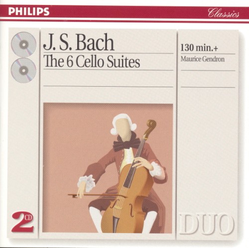 Cover of The 6 Cello Suites by J. S. Bach; Maurice Gendron