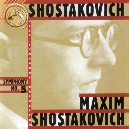 Cover of Symphony no. 5 by Shostakovich; USSR Symphony Orchestra, Maxim Shostakovich